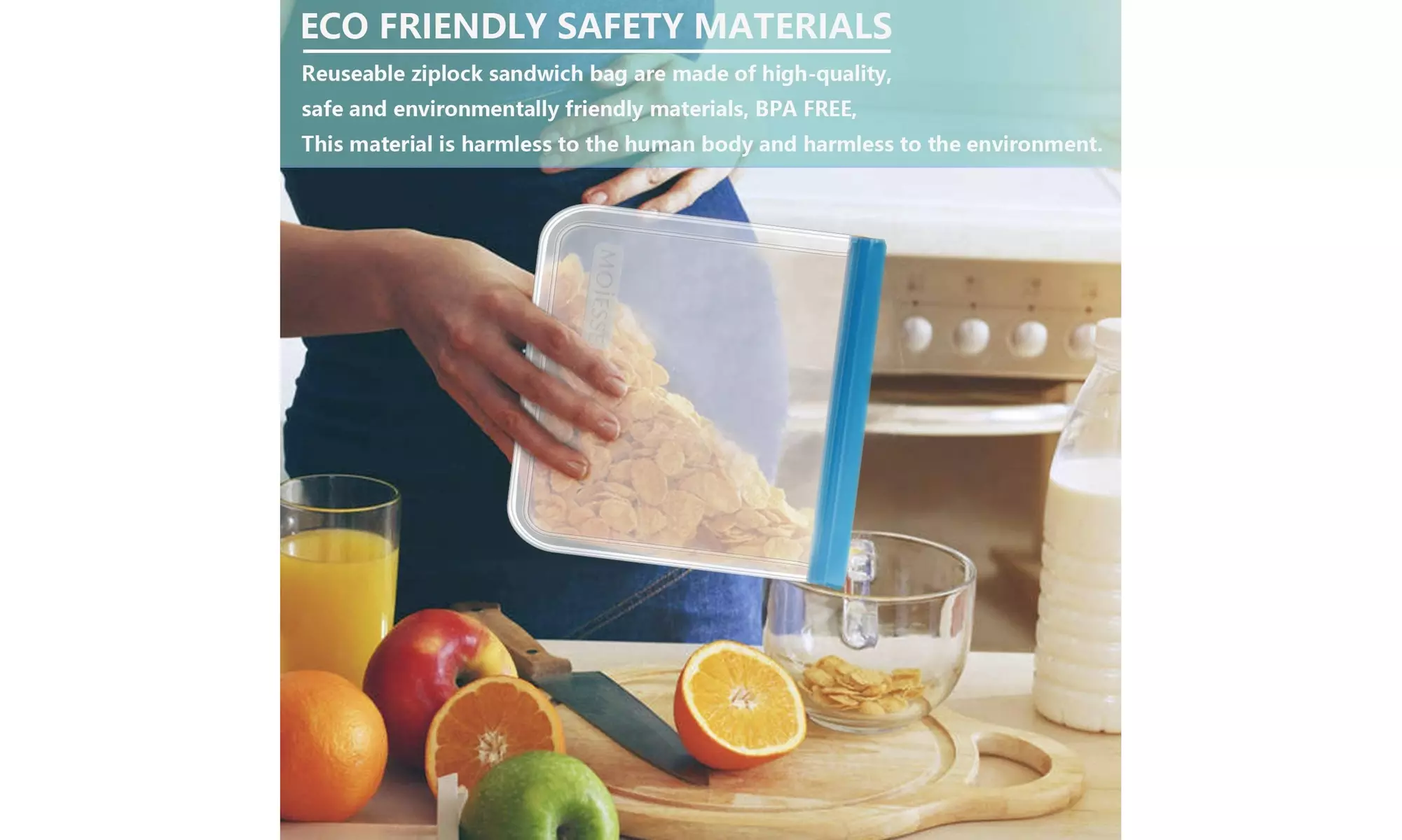 10 pcs Reusable Ziplock Sandwich Bag - Second Medium