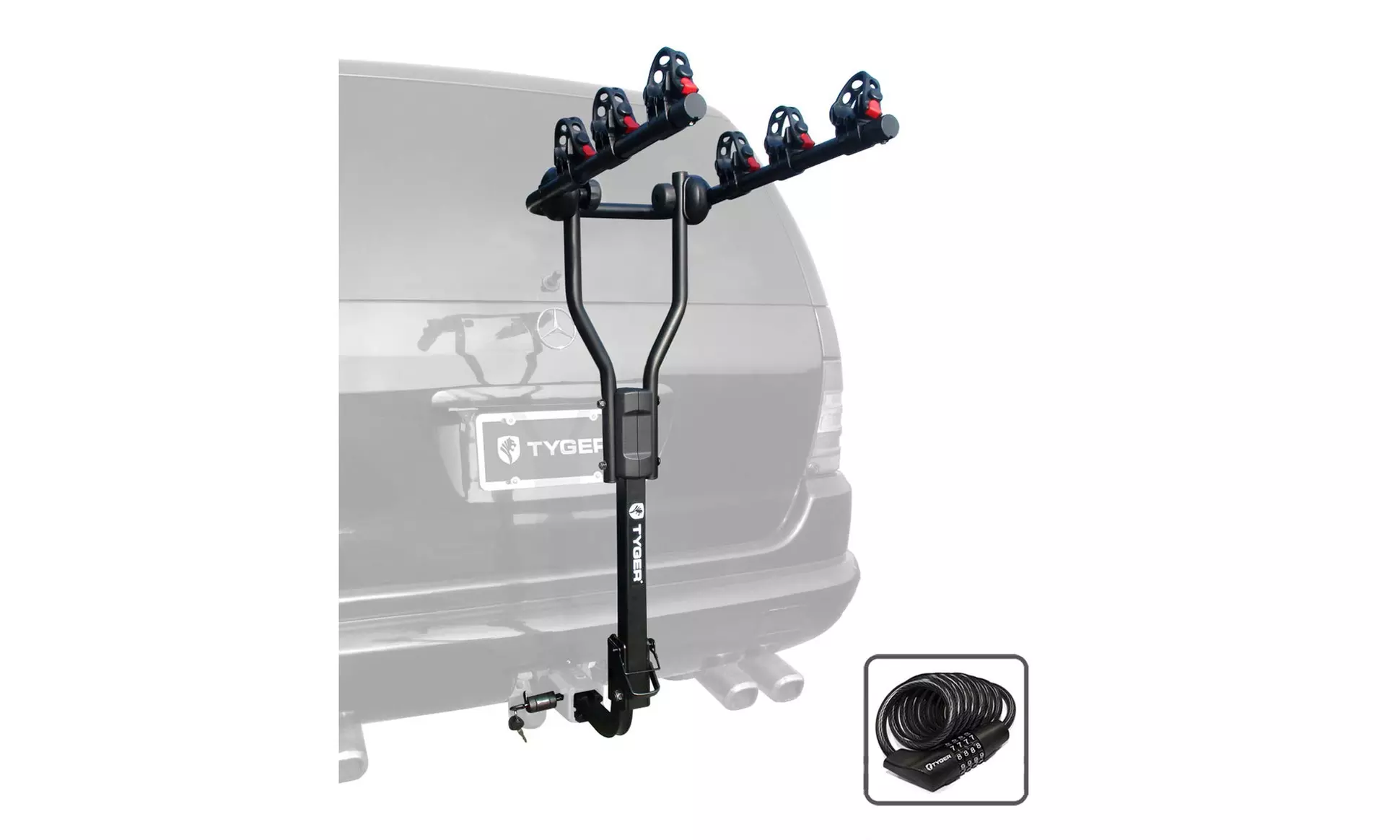 Tyger Auto TG-RK3B101S 3-Bike Hitch Mount Bicycle Carrier Rack - Primary Image