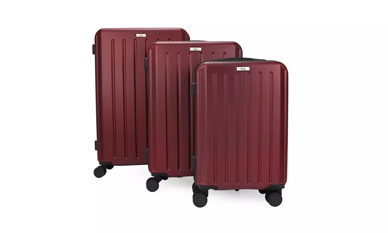 3-Piece Hardside Luggage Set with 360 Dual Spinner Wheels and Combo Lock
