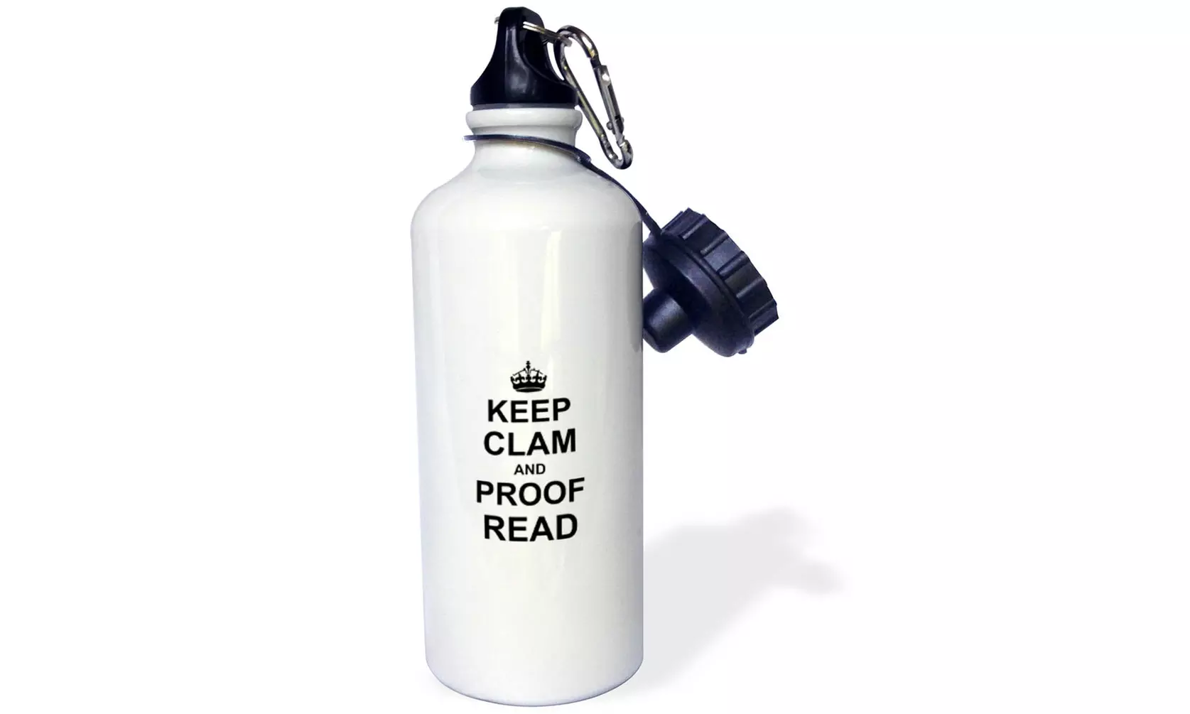  Water Bottle Keep CLAM and Proof Read funny proofread reader writer editor gift - Primary Image