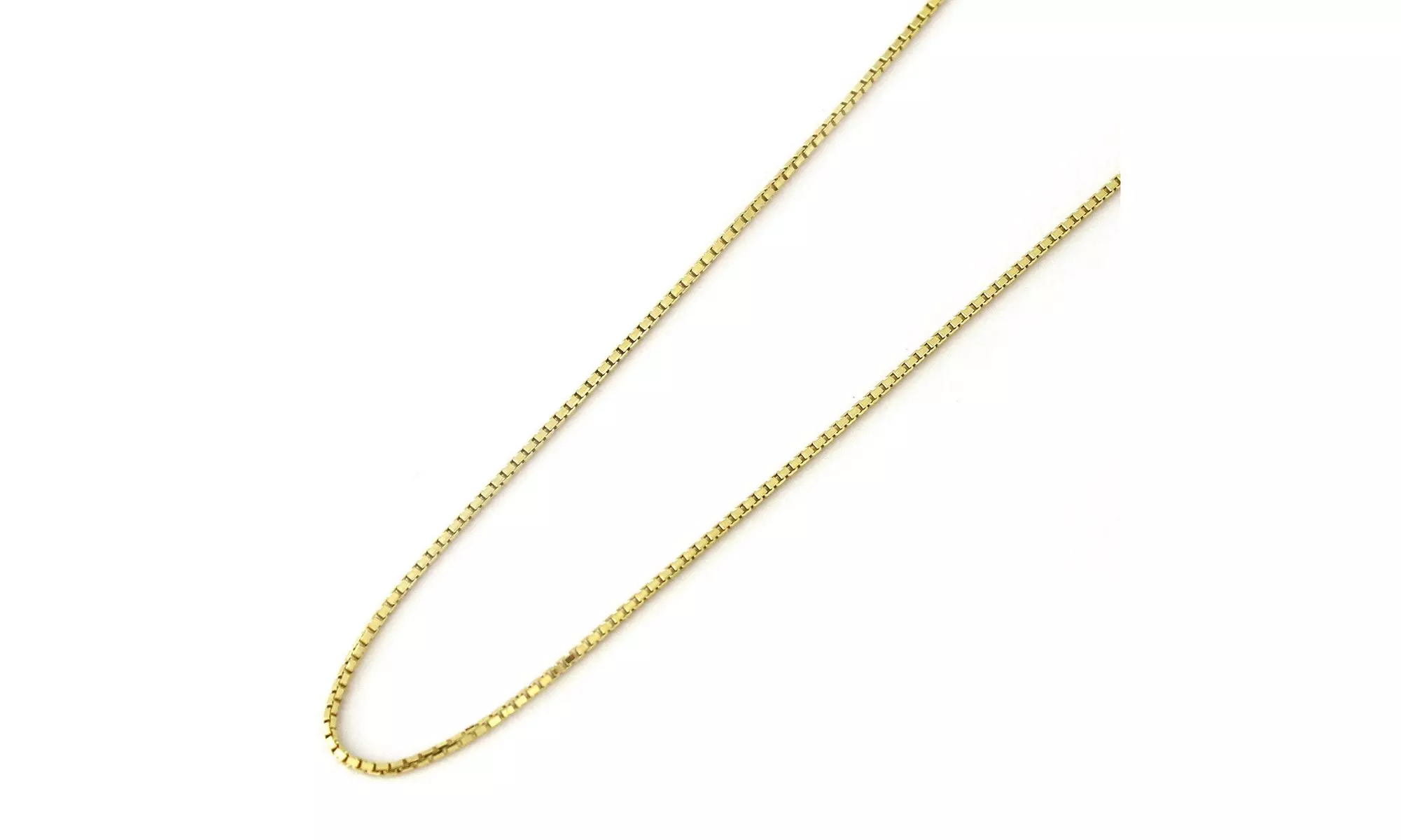 14kt Yellow or White Gold 1.0 mm Shiny Octagon Box Chain with Lobster Clasp - Primary Image