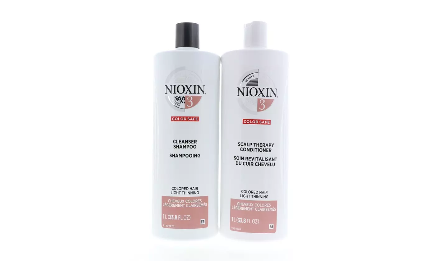 Nioxin System 3 Cleanser Shampoo and Scalp Therapy Conditioner 33.8 Fl. Oz. Set