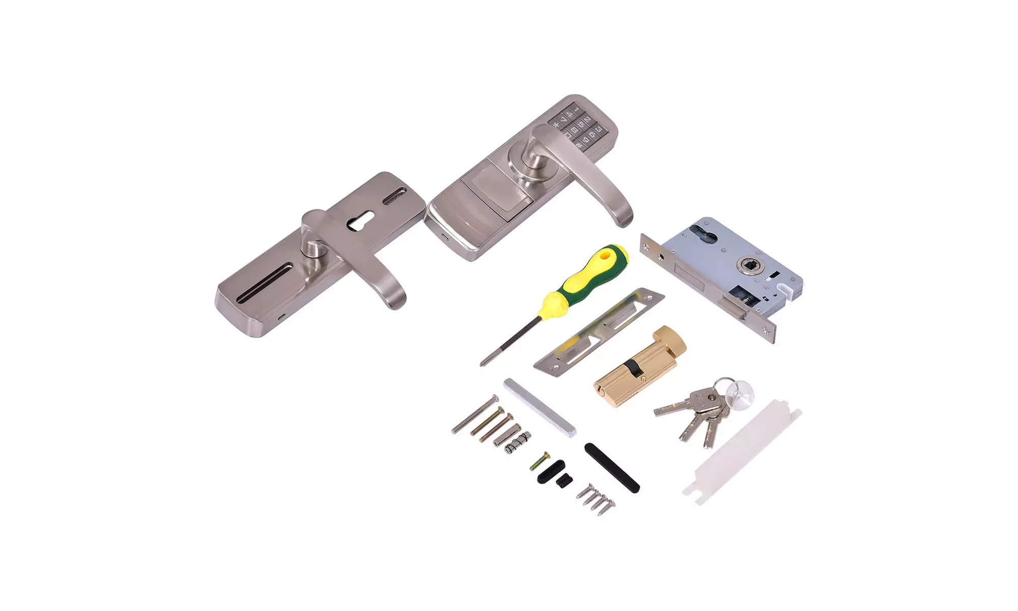 Digital Electronic Code Keyless Security Entry Door Lock Keypad New Black