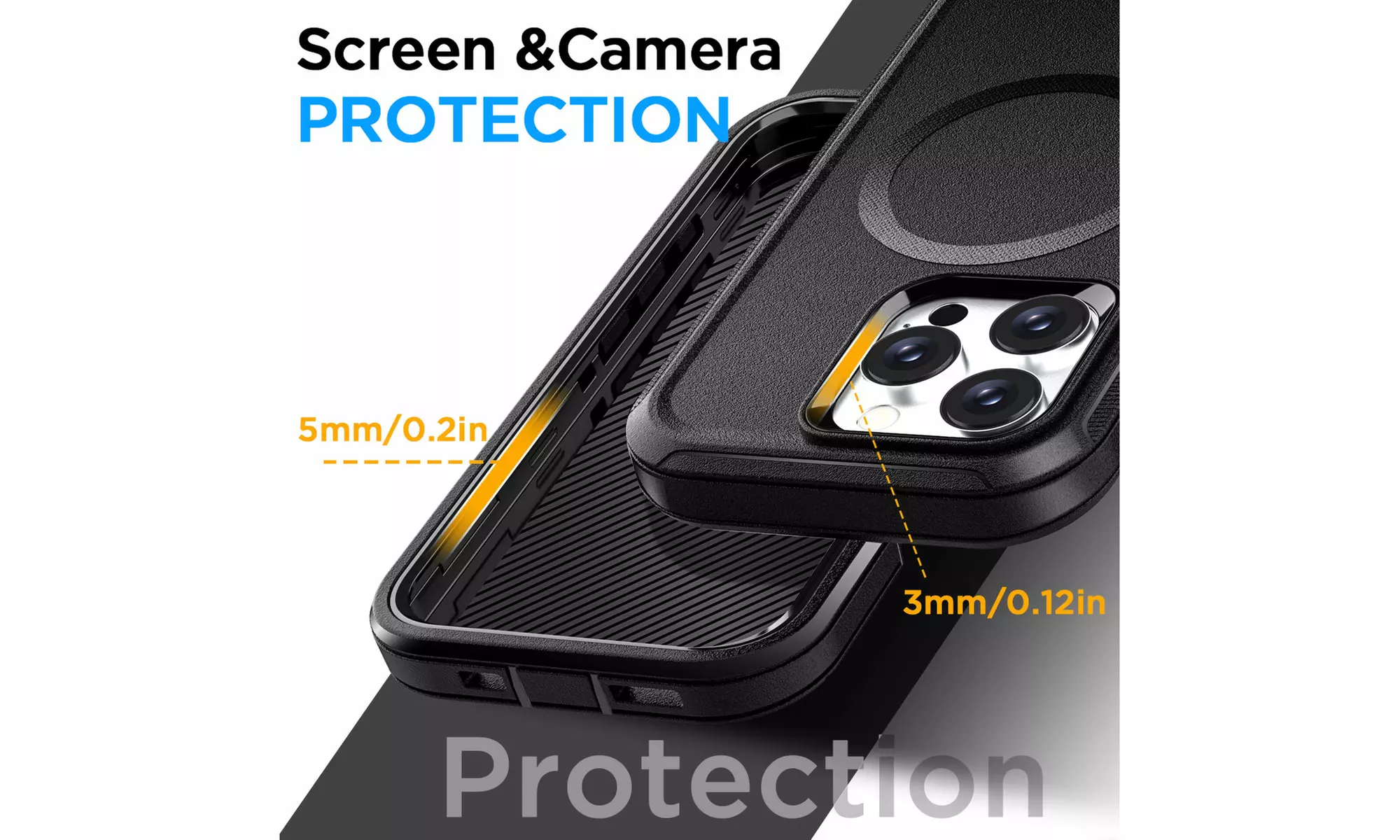 AICASE Magnetic Case for iPhone 16 Pro/16 Plus Shockproof HeavyDuty 3layer Cover