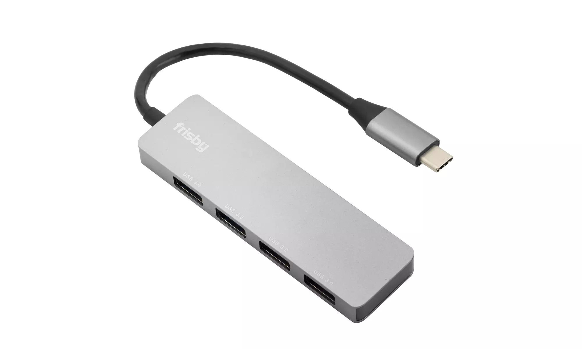 Frisby Aluminum USB-C 4 Port 3.0 USB Hub Mini Adapter for Type C Devices Tablets - Primary Image
