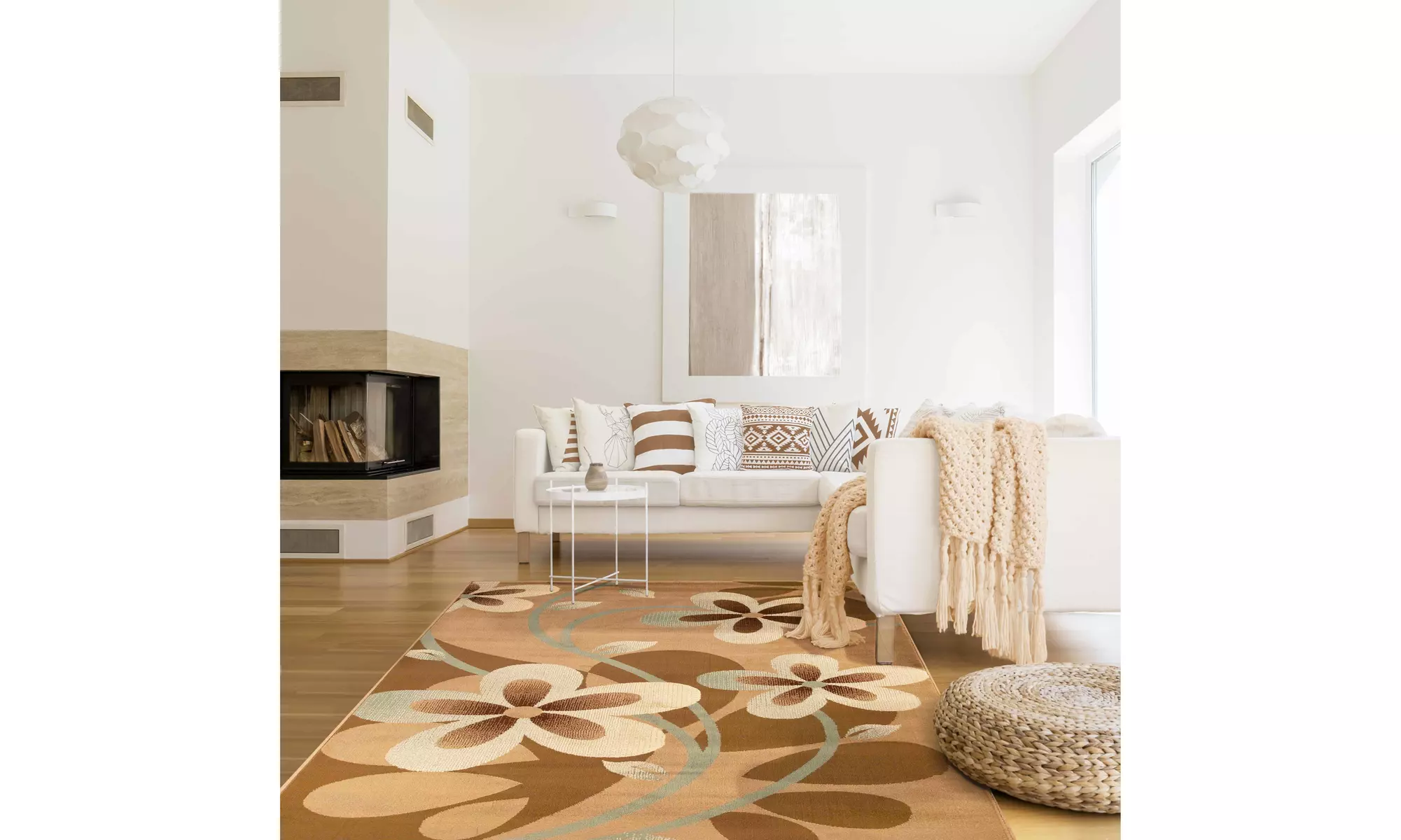 Superior Traditional Oversized Flowers Vines Carpet indoor Area Rug or Runner - Primary Image