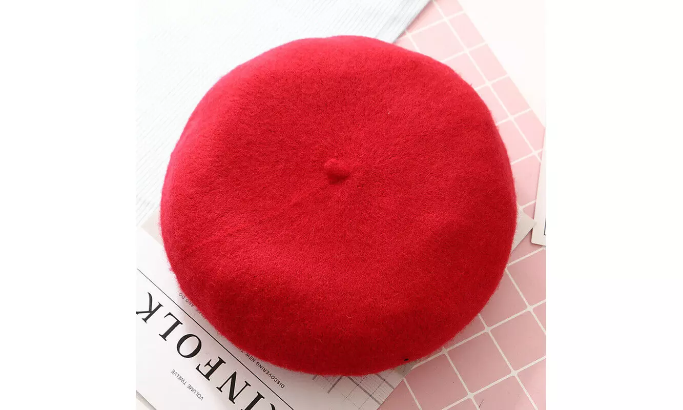 Fashion Women French Style Beret Classic Soft Wool Warm Cap Beanie