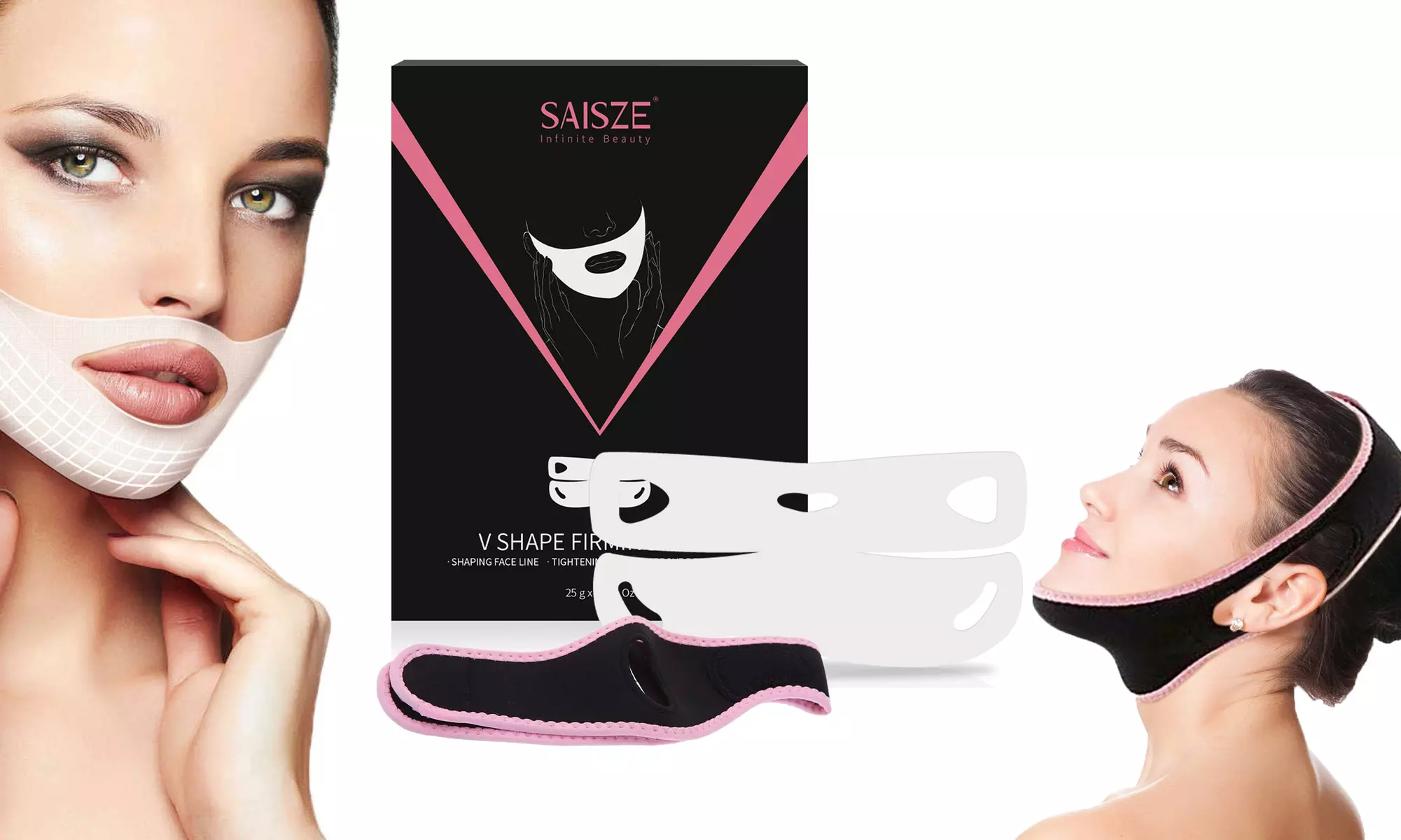 V Line Lifting Mask Slimming Chin Up Mask Slimming Strap Face Lifting Belt - Primary Image