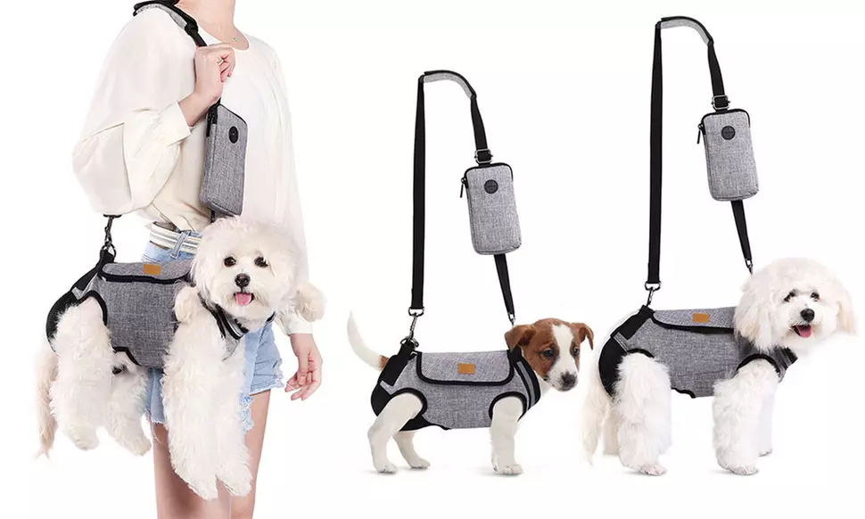 Pet Sling Carrier Bag Dog Lift Harness Whole Body Support Rehabilitation Vest - Primary Image