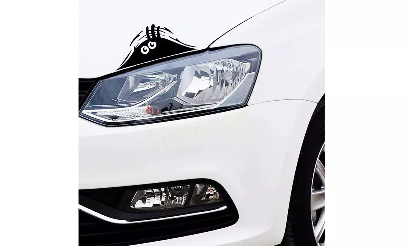 Peeking Monster Eye Truck Car Stickers Window Bumper Windshield Laptop Decal - Second Medium