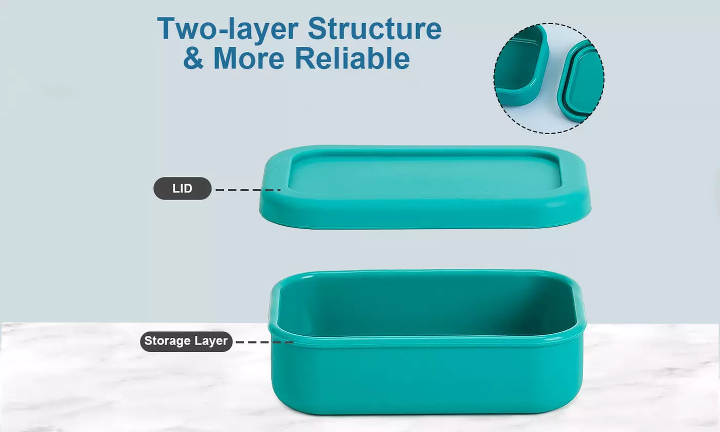 Leak Proof Silicone Soap Container with Draining Layer Portable Travel Soap Case