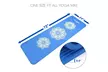 Yes4All Premium NBR Printed Yoga Mat 1/2  72"x24" w Carrying Strap Blue - Second Medium