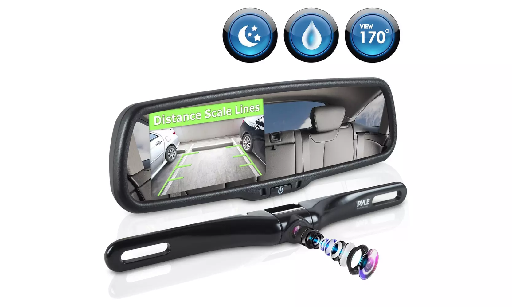 Rearview Backup Parking Assist Camera & Display Monitor System Kit - Primary Image