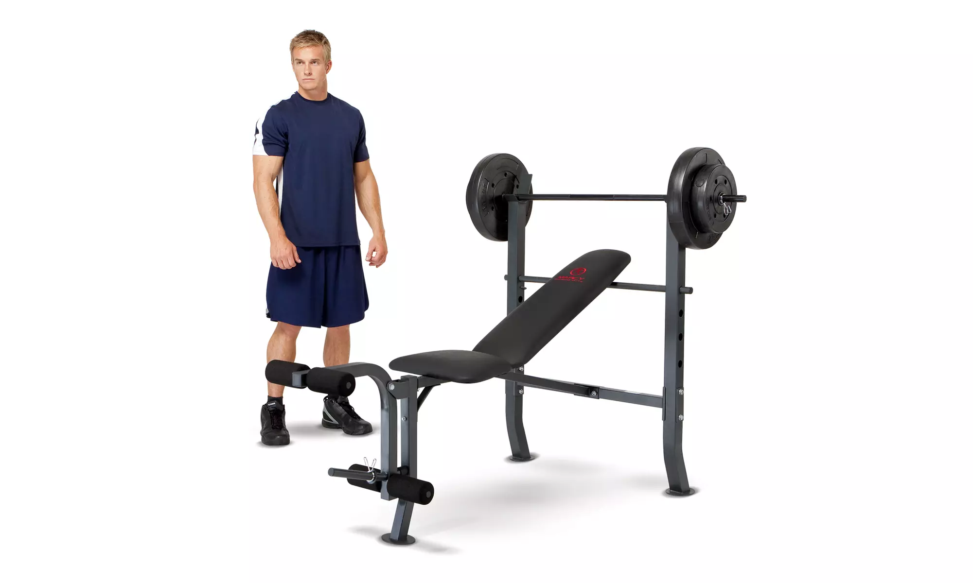 Marcy Weight Bench with 80 lb Weight Set MD-2080 - Primary Image