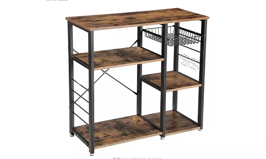3-Tier Industrial Kitchen Baker's Rack Utility Microwave Oven Stand Storage Cart - Second Medium