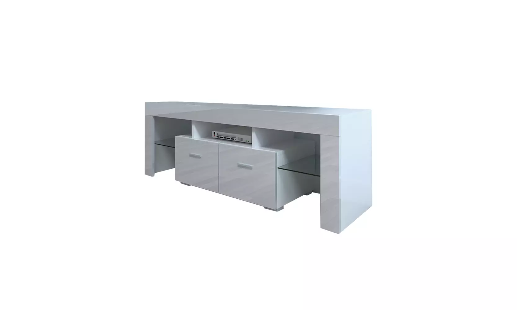 TV Stand Media Console LED Lights Media TV Console Table Storage Cabinet - Primary Image