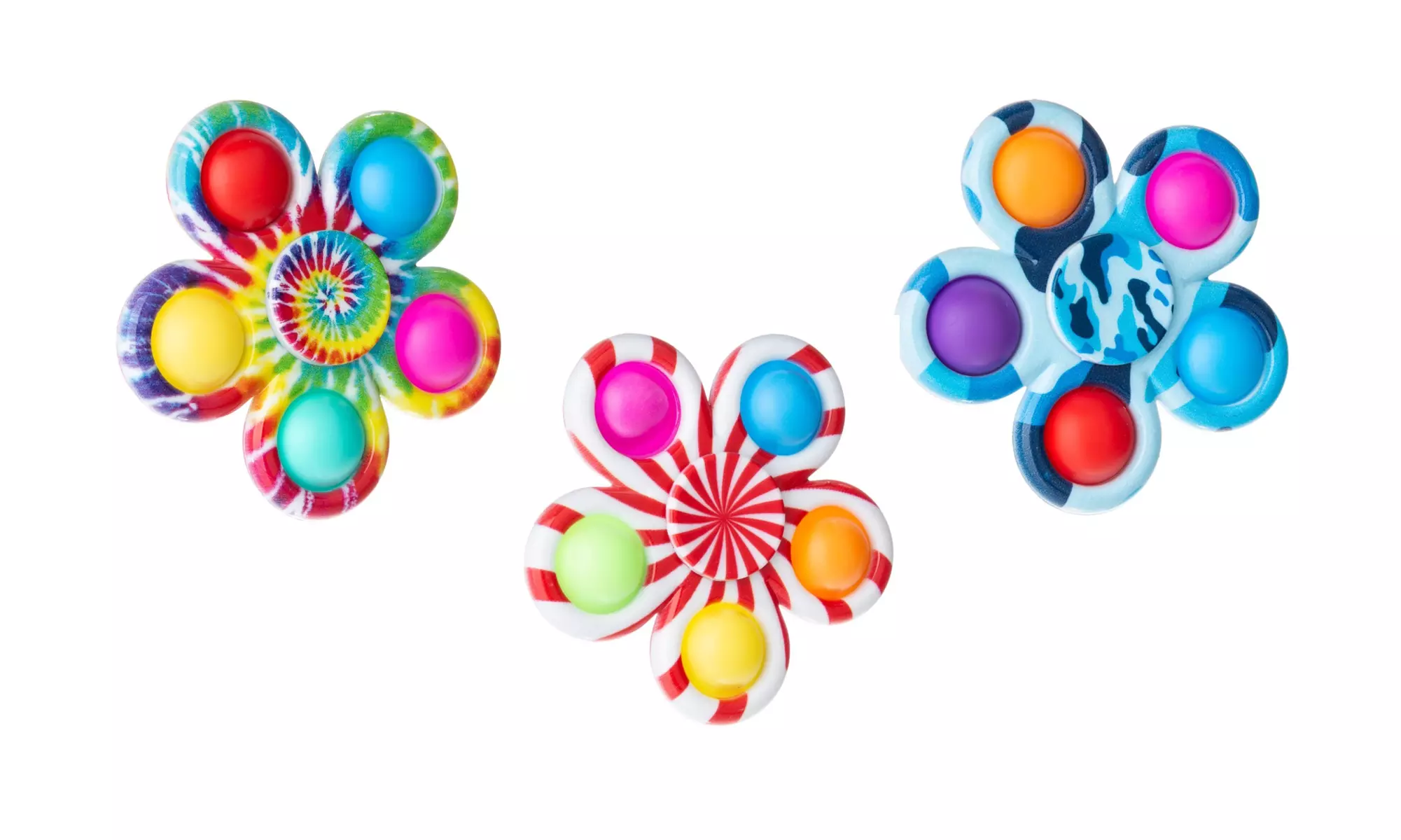 Pop It Fidget Spinner Toy Fidget Popper Spinners 1 or 3 Pack  - Second Medium