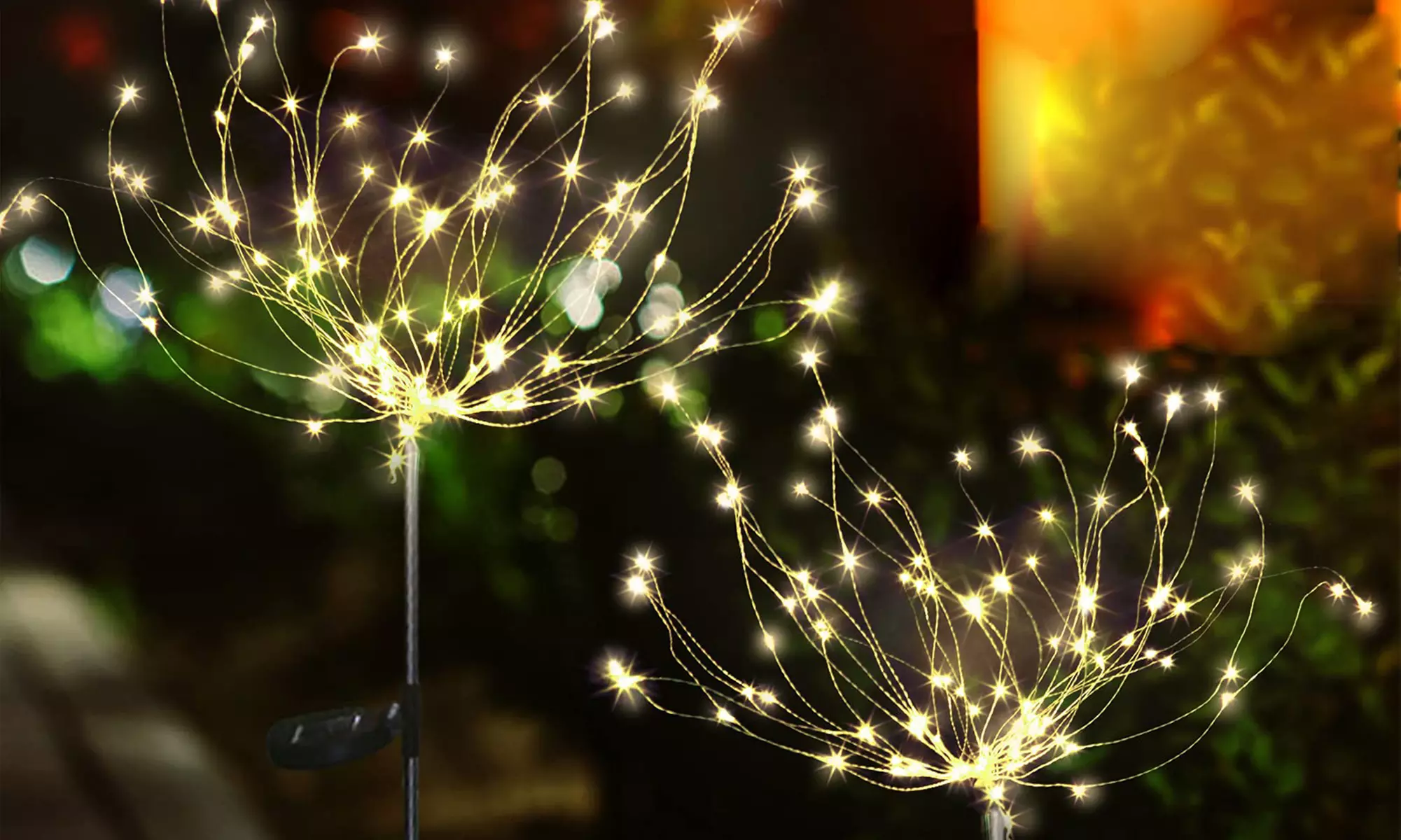 Two-Packs of SolarEra LED Solar Firework Outdoor Garden Lights