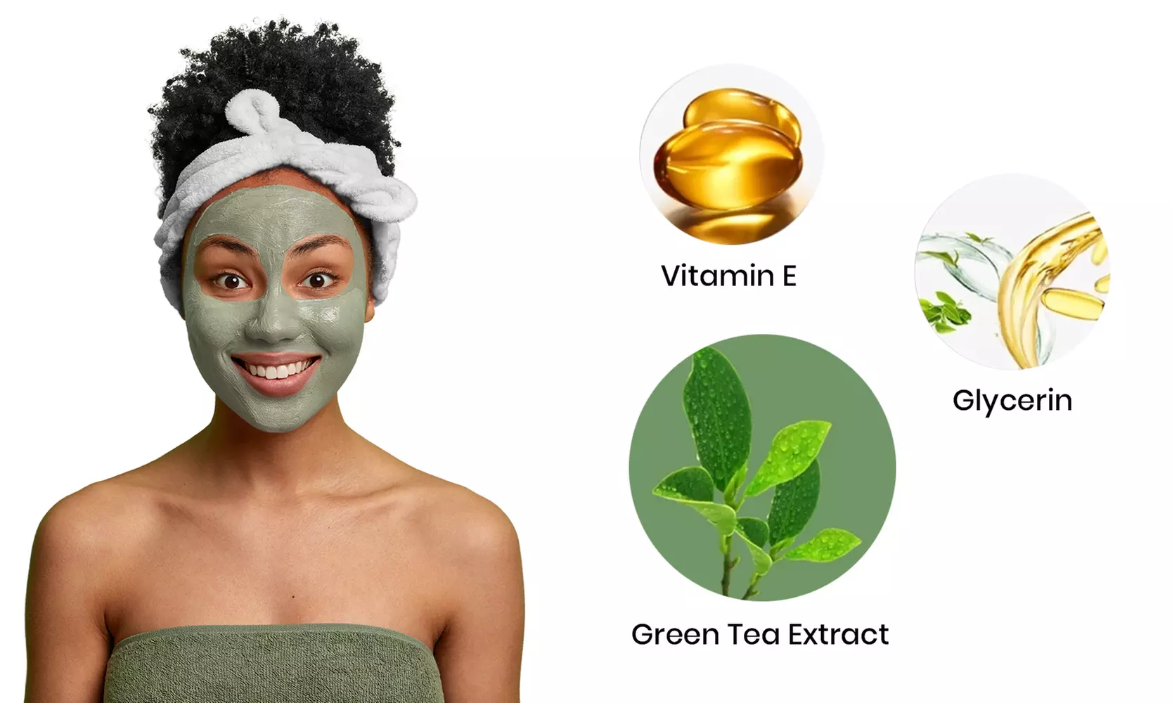Green Tea Clay Mask Stick Facial Deep Cleansing Blackhead And Acne Remover
