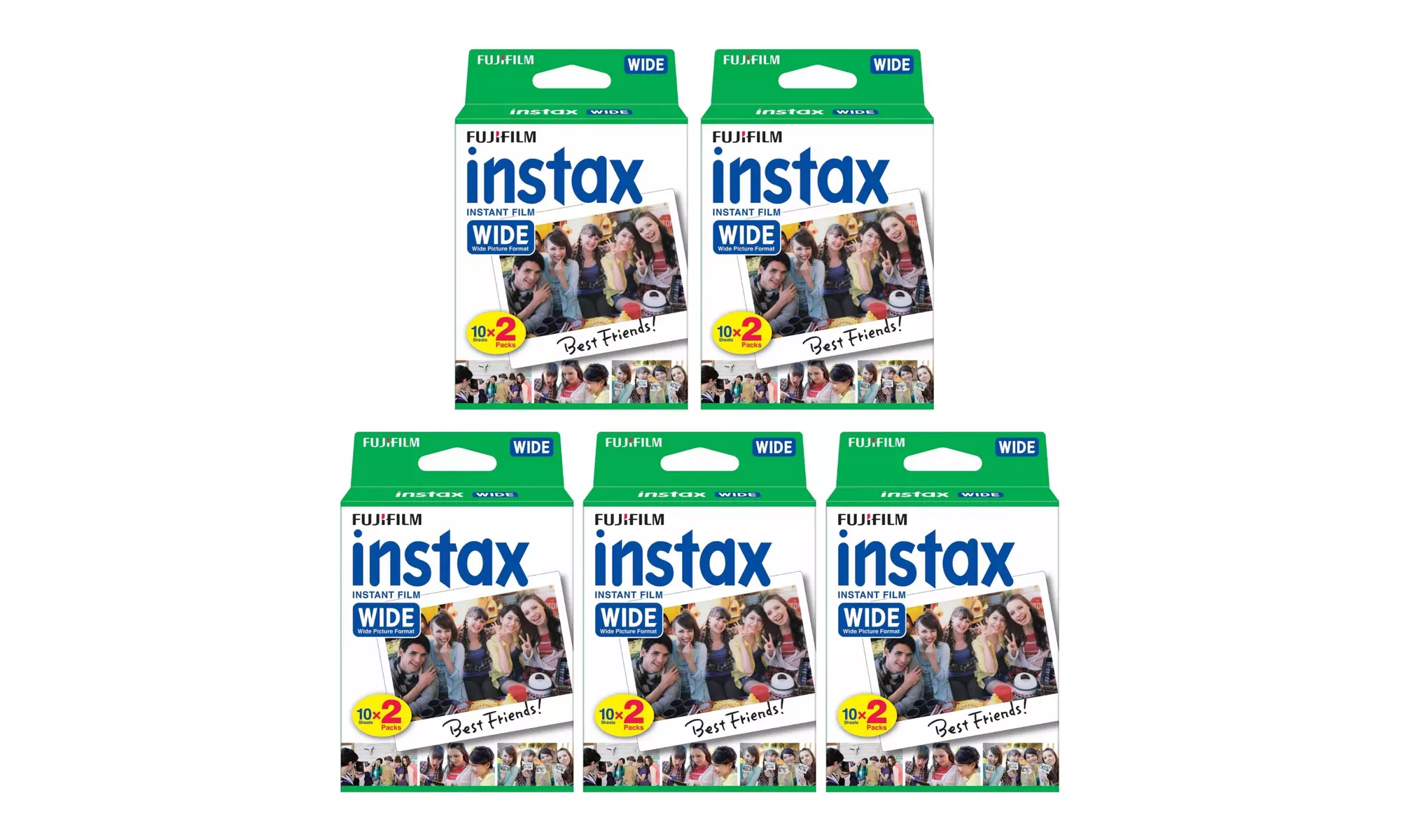 Fujifilm Instax Wide Film for Fuji Instax Wide Camera and Printer (5 Pack) - Primary Image