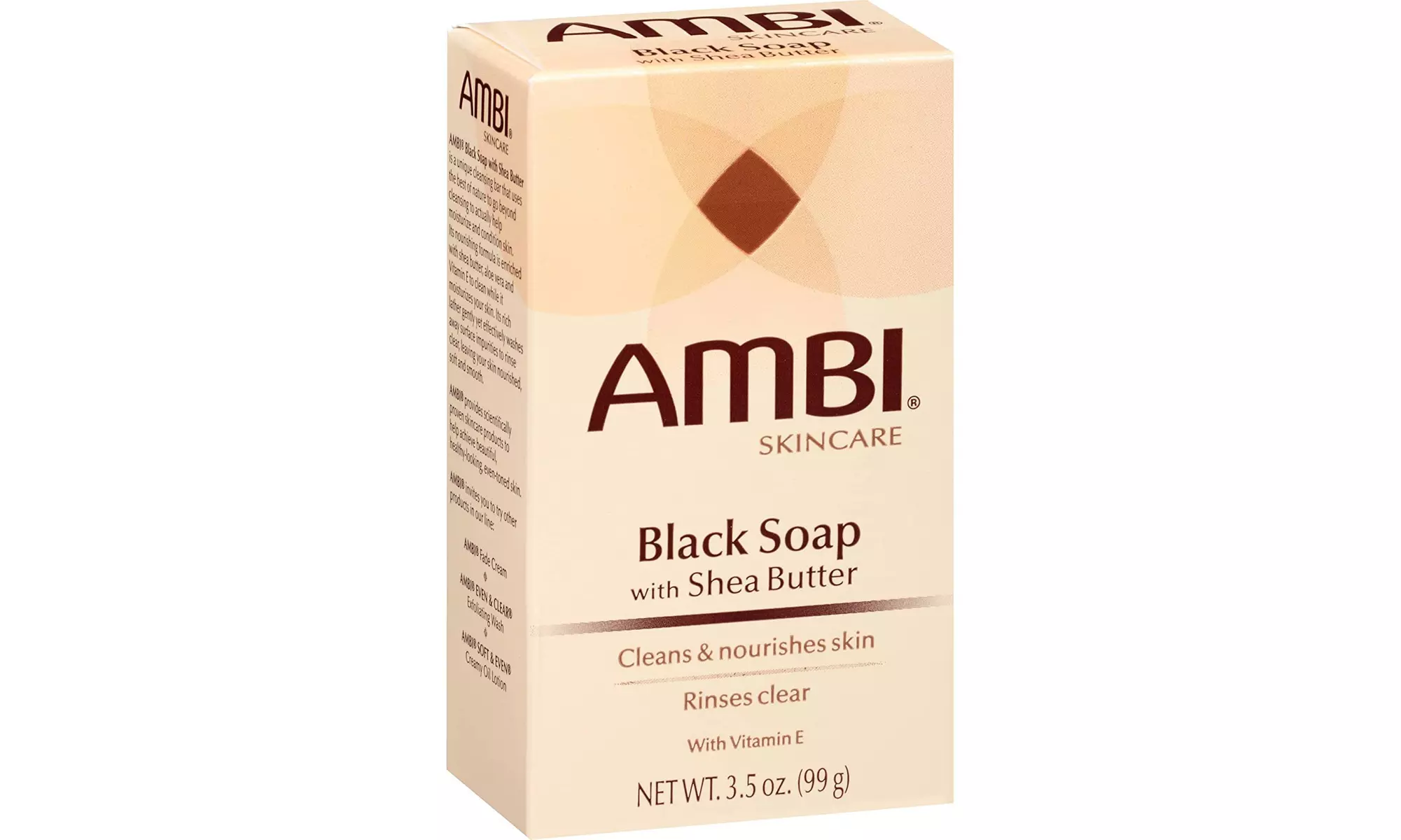 AMBI Skincare Black Soap with Shea Butter Clean and Nourishes Skin Rinses Clear - Primary Image