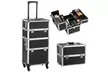 4 360-degreed Wheels 3-in-1 Professional Aluminum Rolling Makeup Train Case - Second Medium