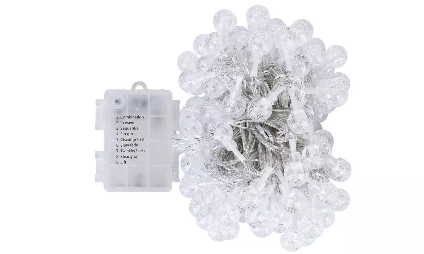 iMounTEK 32.8FT LED 100 Ball Plug In/80 Ball Battery Powered Globe String Lights