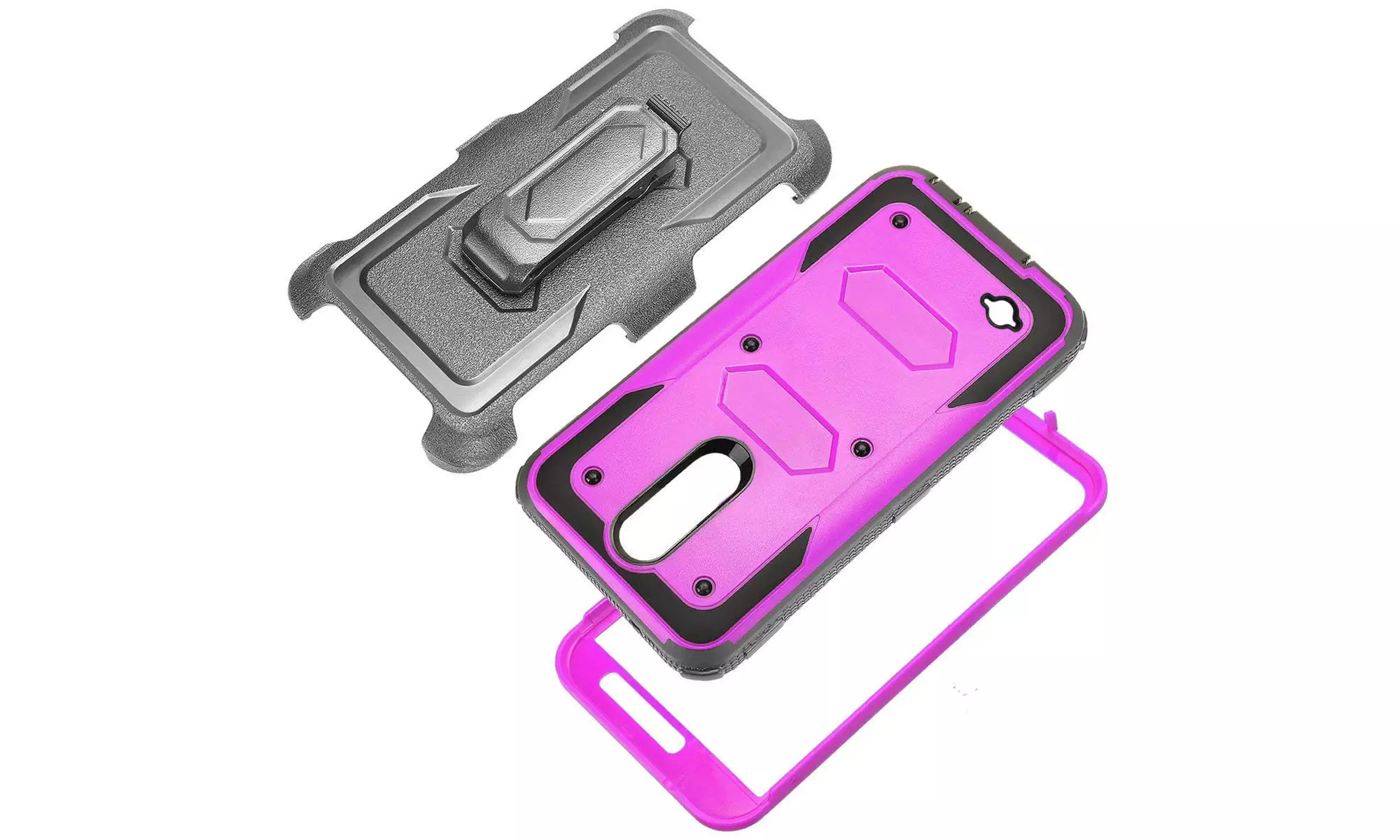 For LG LV5 2018 Hybrid Shockproof Phone Case with screen protector  - Second Medium