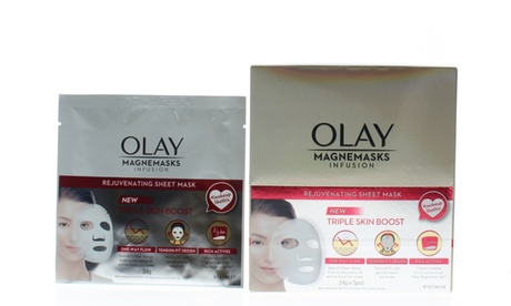 Olay Magnemasks Infusion Rejuvenating Sheet Mask - 5pcs X 24g All Skin Types 5pcs X 24g (1-PACK)