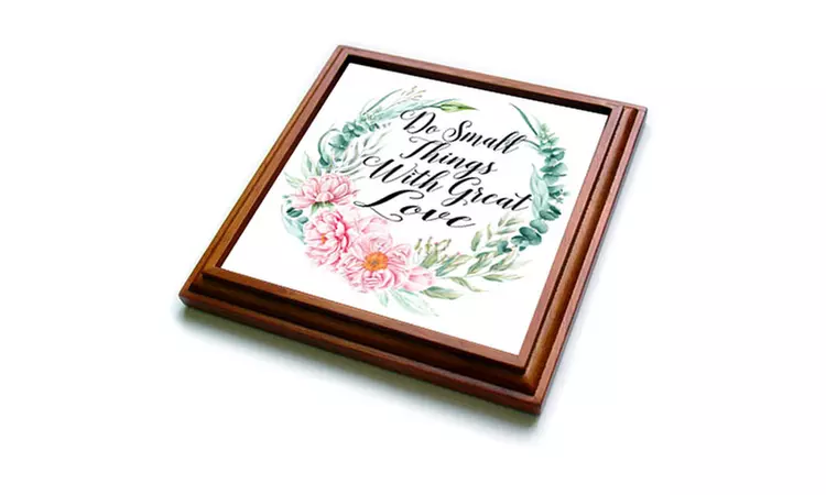 Do Small Things With Great Love In AFloral Wreath - Primary Image