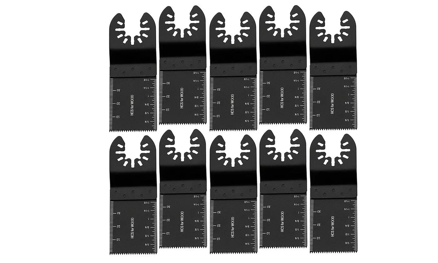 10 PCS 34mm Universal Oscillating Multi Tool Saw Blades Carbon Steel Cutter - Primary Image