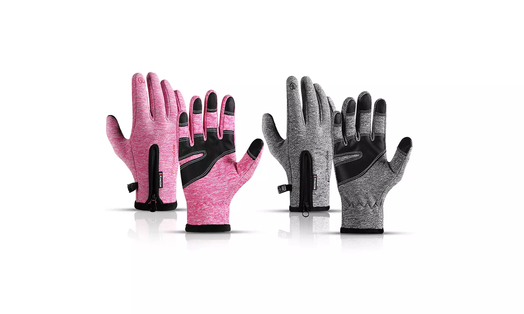 2 Pair Winter Warm Windproof Gloves Touch Screen Waterproof Gloves