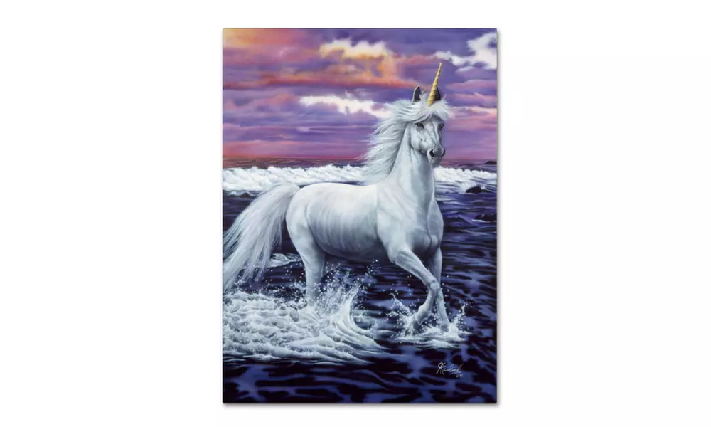 Jenny Newland 'Unicorn' Canvas Art - Second Medium