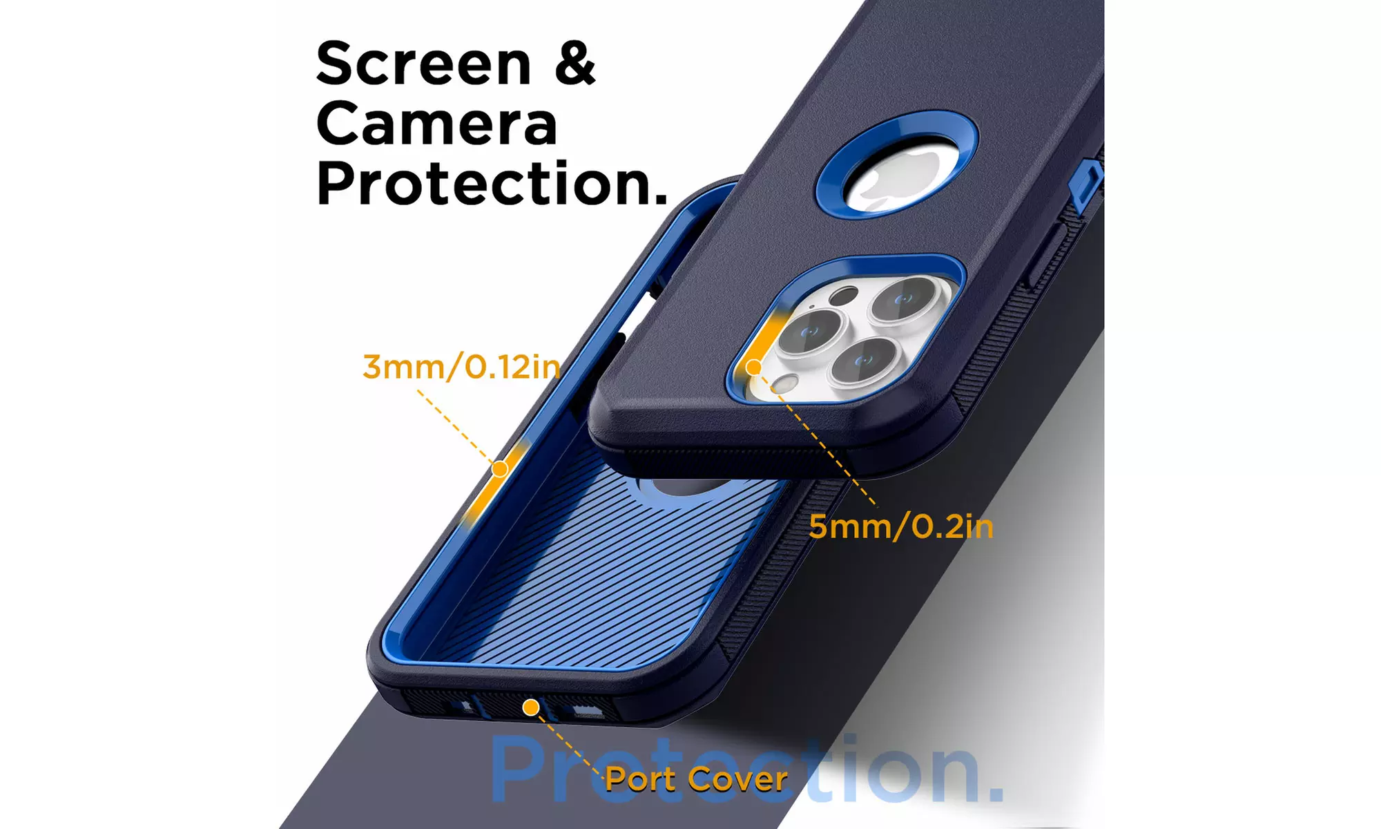For iPhone 15 Pro Max/15 Case Shockproof Heavy Duty Rugged Cover Logo View