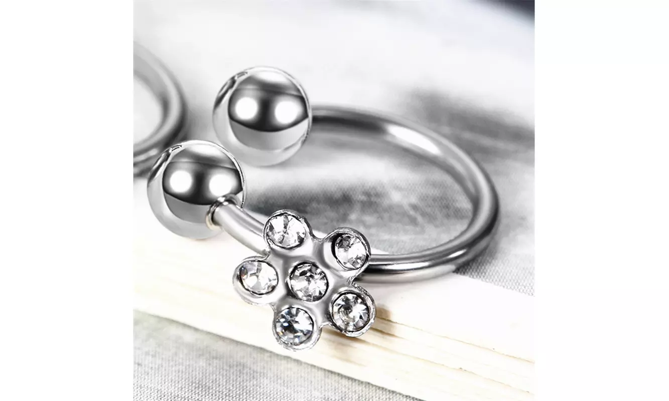  Horseshoe Nose Ring Fake Piercing - Second Medium