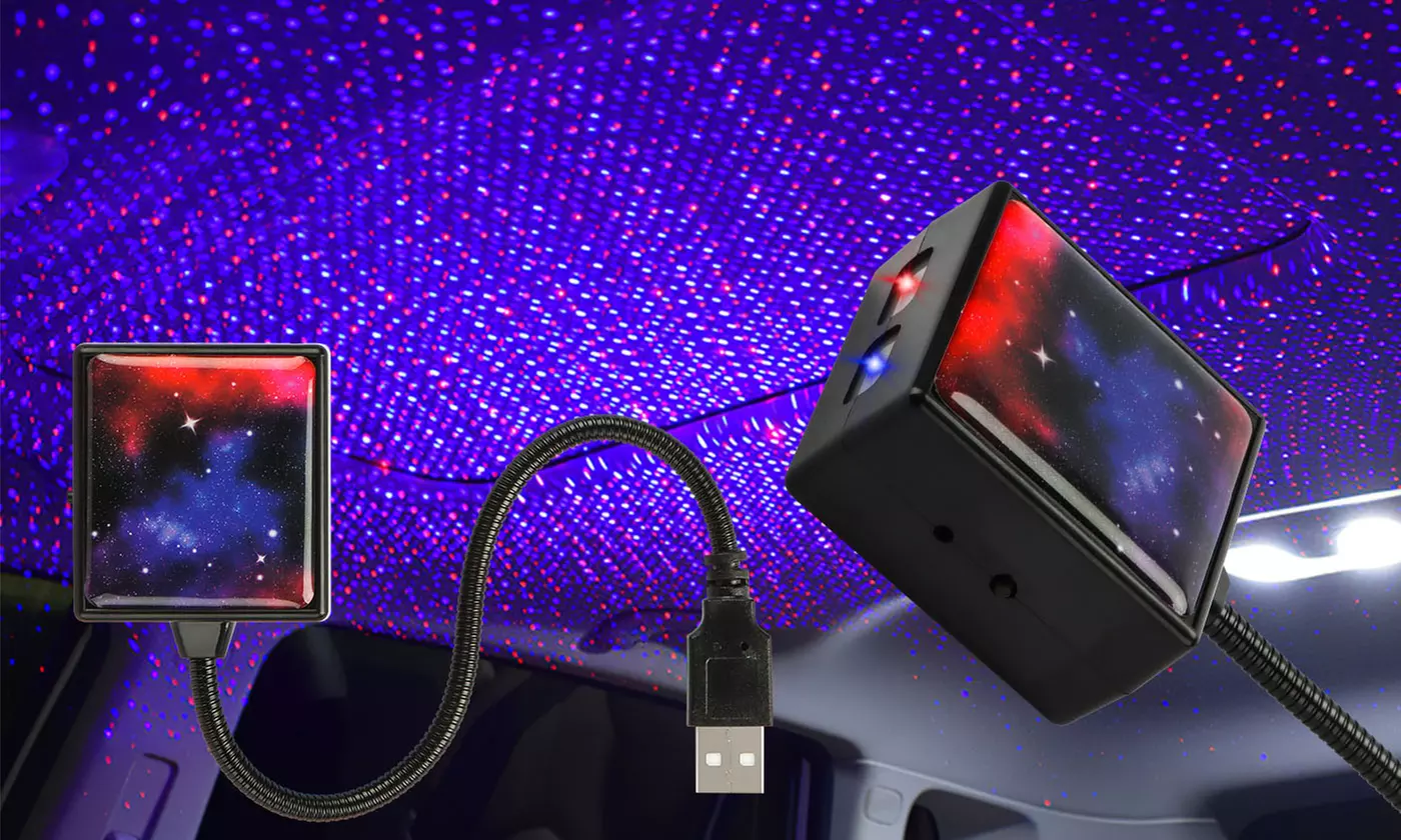 USB Sound Activated Atmosphere Lamp Car Ceiling Interior Light - Primary Image