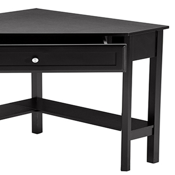 Up To 62 Off On Black Corner Computer Desk La Groupon Goods