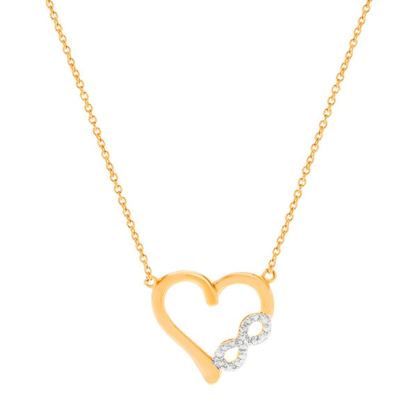 mia sarine sterling silver heart necklace