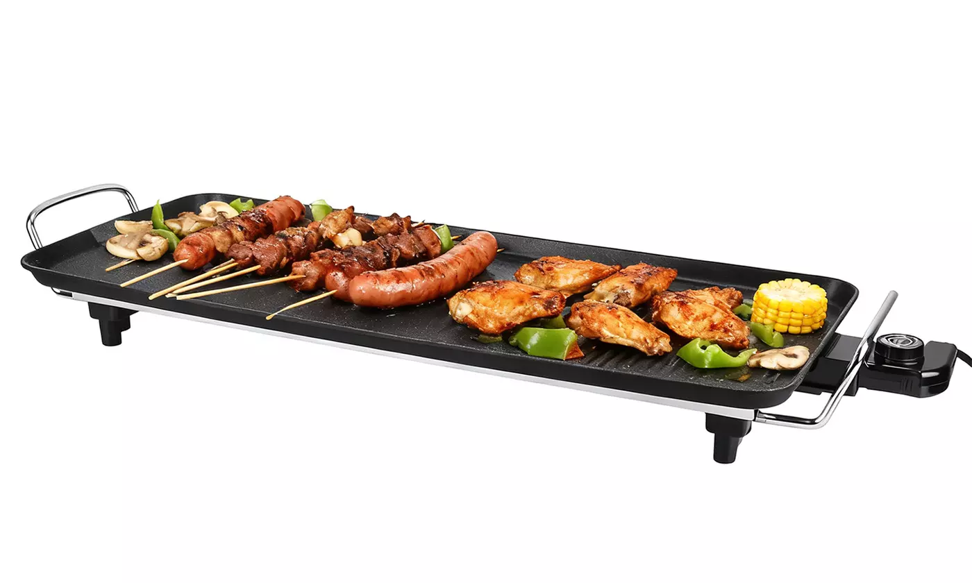 NewHome 1500W Electric Non-Stick BBQ Grill & Tabletop Griddle