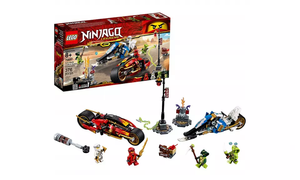 LEGO NINJAGO Legacy Kai's Blade Cycle & Zane's Snowmobile 70667 Building Kit - Primary Image