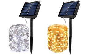 72ft 200LED Solar String Lights Solar Outdoor Lights Copper Wire Lights Party