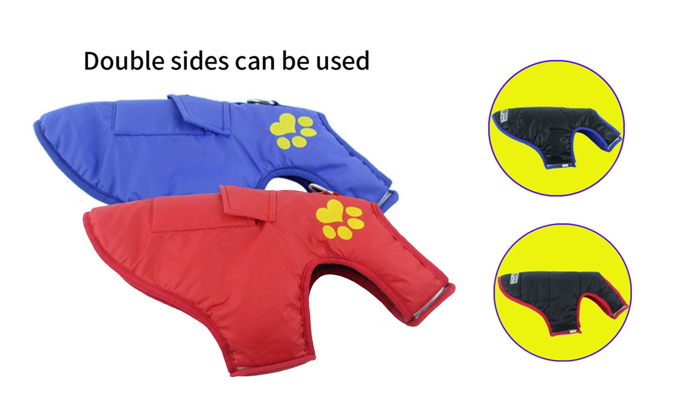 Winter Waterproof Dog Vest Coats Jackets,Warm Reversible Outwear for Dogs
