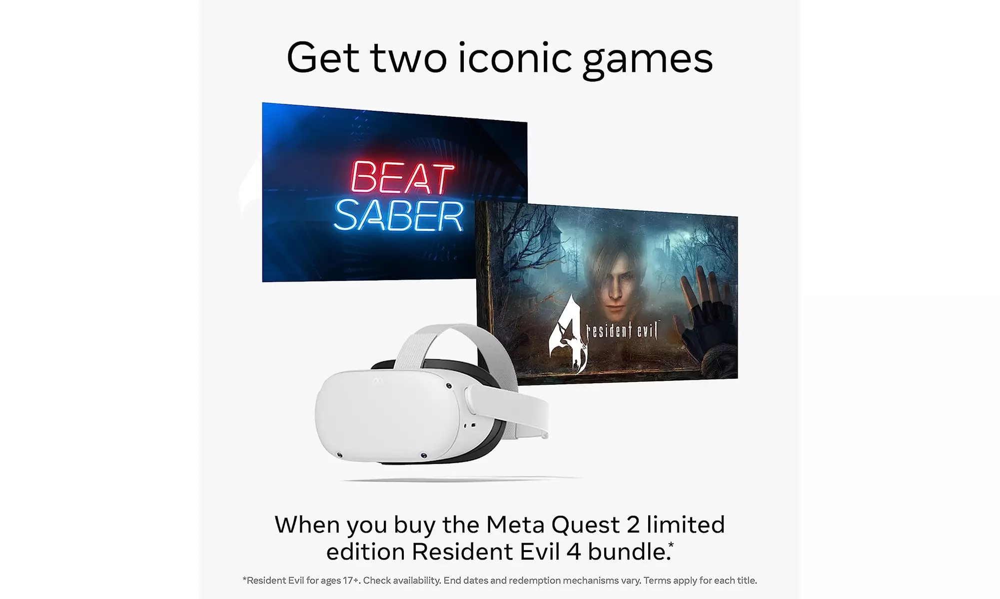 Meta Quest 2 Resident Evil 4 Bundle with Beat Saber 128 GB All-In-One VR Headset - Primary Image