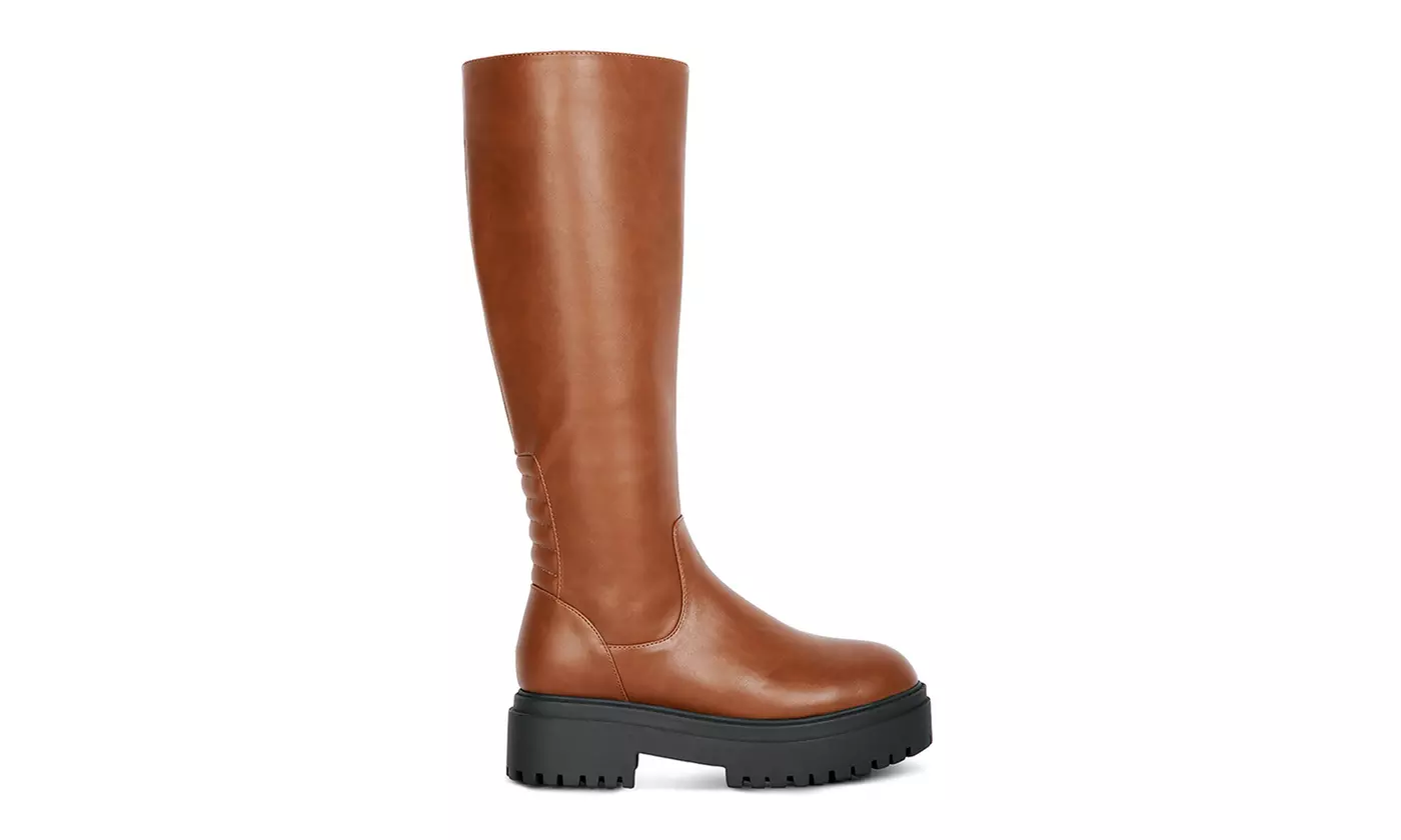 London Rag Axle Knee Lug Sole Boots