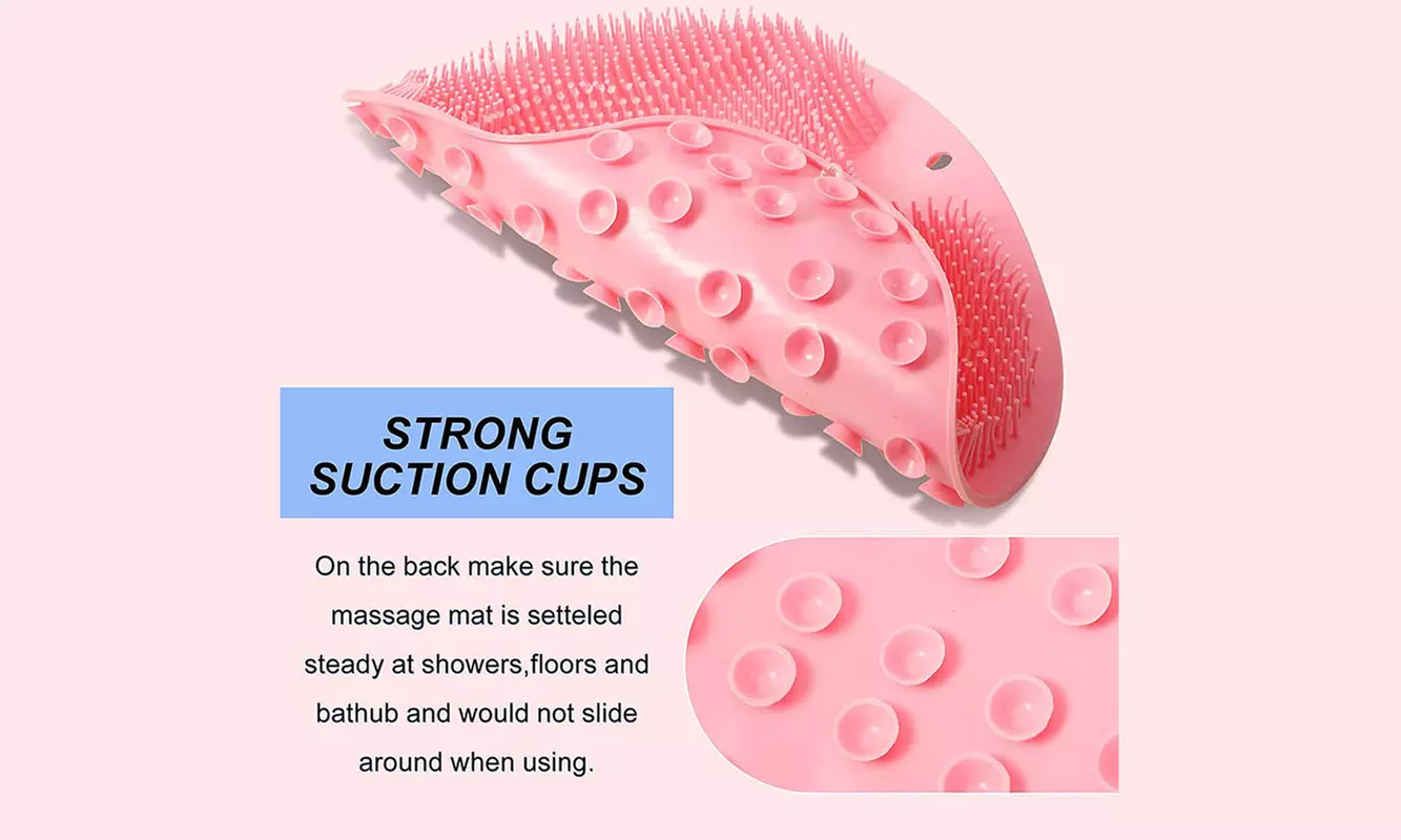 Shower Foot Back Exfoliating Massager Scrubber Mat with Non-Slip Suction Cups