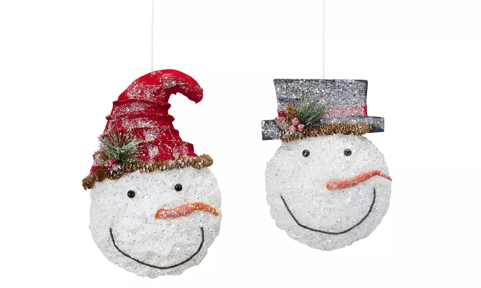 Snowman Head (Set of 6) 12.5"H, 15"H Foam/Plastic - Primary Image