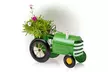 Metal Lime Green Tractor Planter - Second Medium