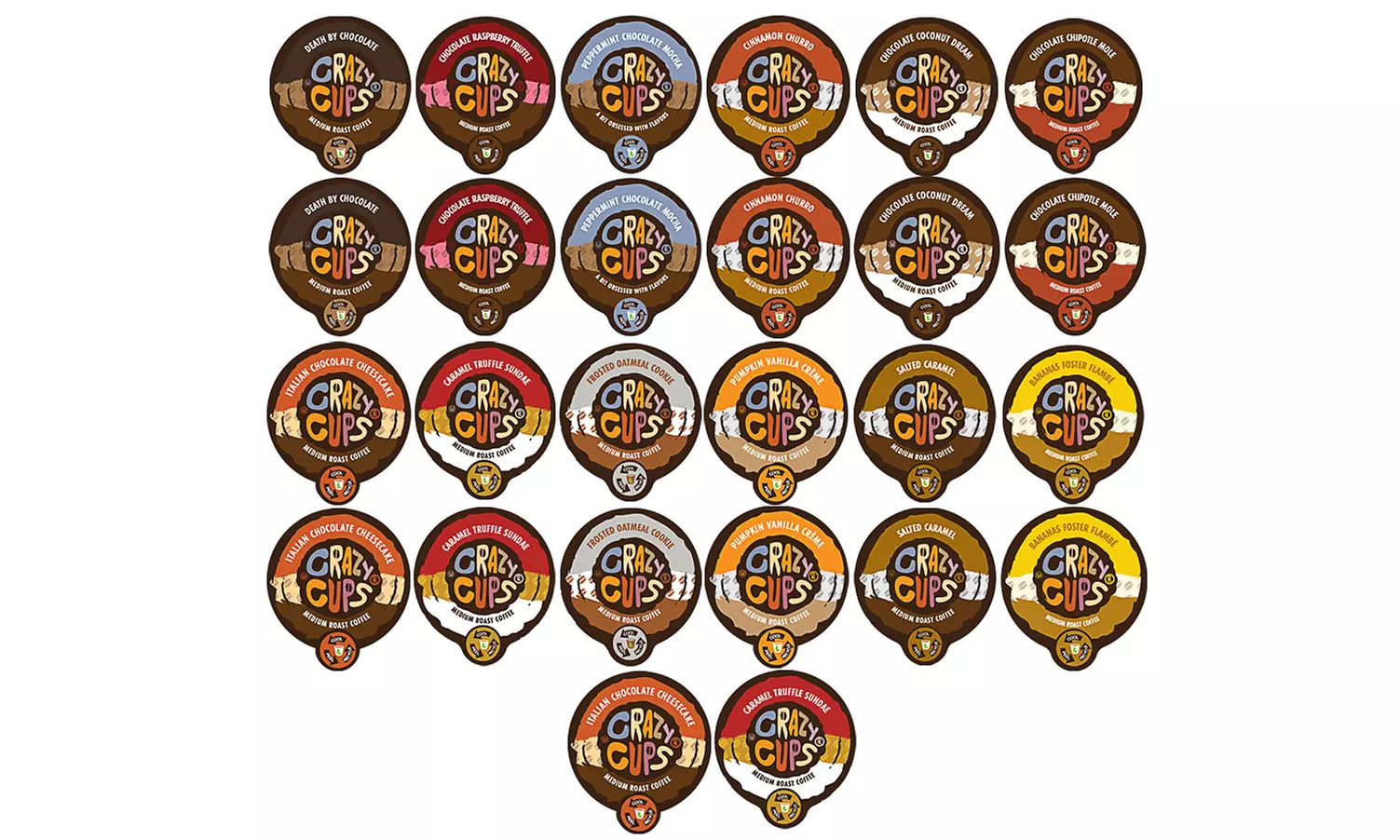 Crazy Cups Chocolate and Flavor Lovers Single-Serve Coffee Pod Sampler (48ct) - Primary Image