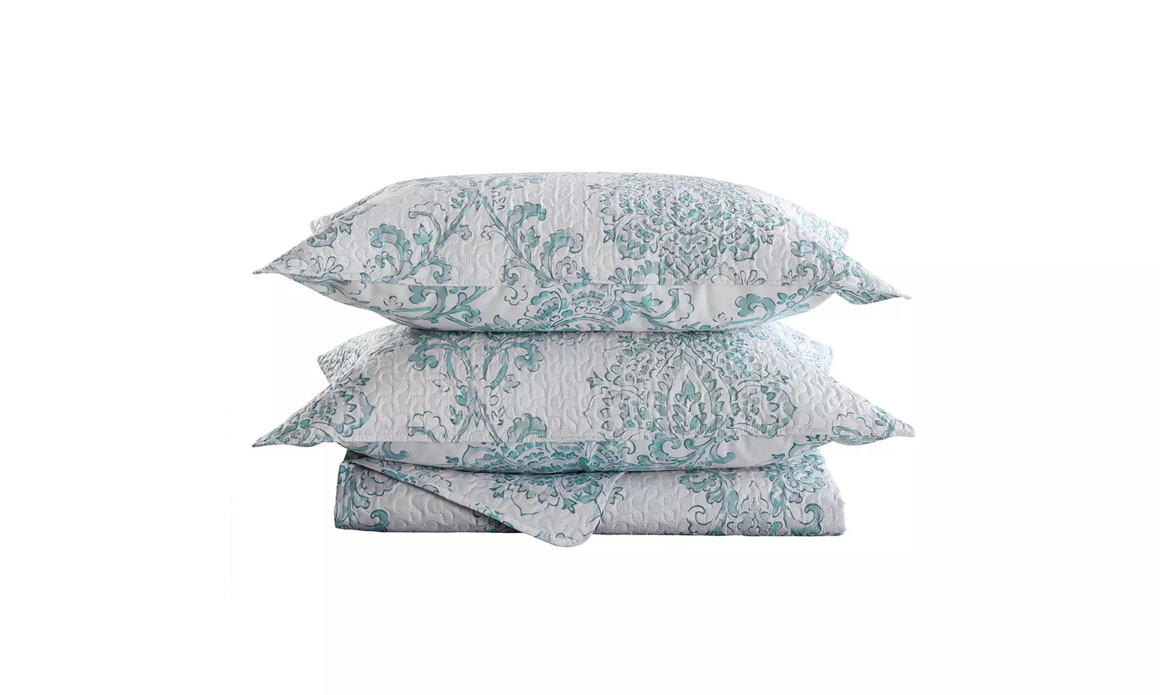 JML 3-Piece Reversible Quilt Set,Home Collection Printed Bedspread With 2 Shams