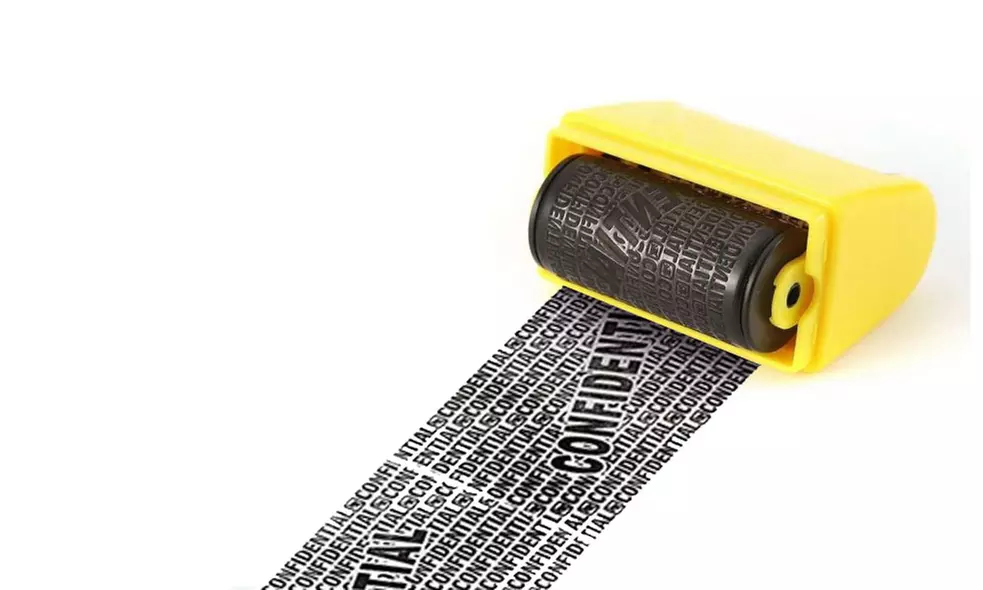 Confidential Information Protection Roller Stamp - Second Medium